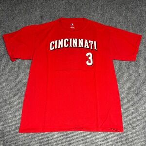 Mens Red Cincinnati Reds Ken Griffey Jr Number 3 Baseball Jersey T Shirt Large